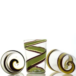Set di 6 bicchieri Vortex in verde/viola