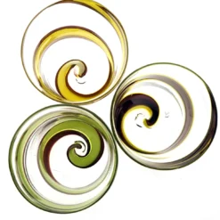 Set di 6 bicchieri Vortex in verde/viola