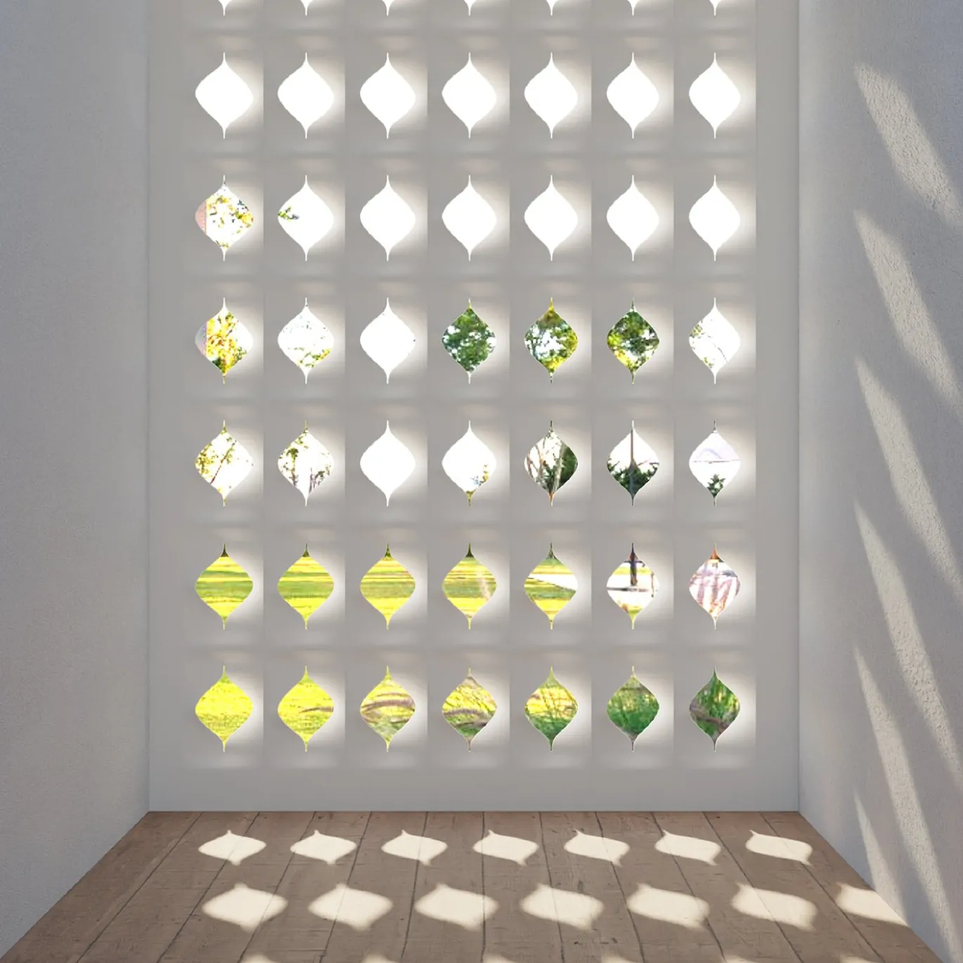 Set di 15 Blocchi Leone in Gesso Bianco