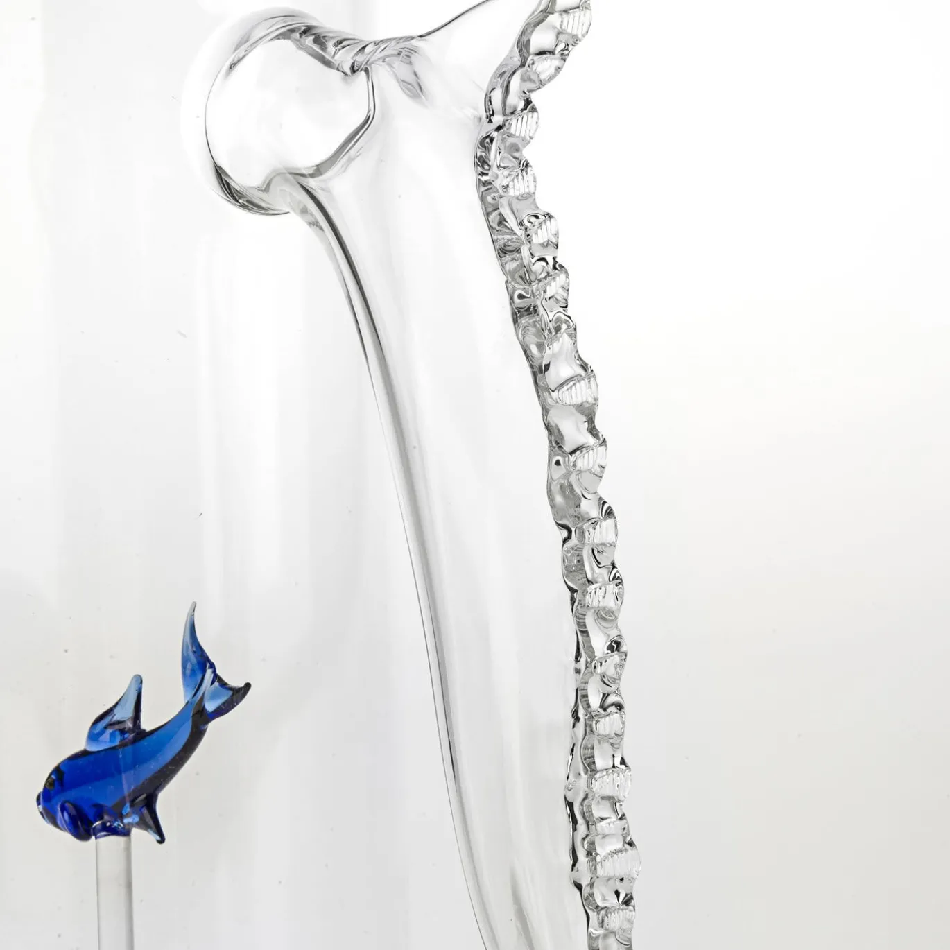 Set di brocca Little Blue Fish e quattro bicchieri arrotondati Little Blue Fish