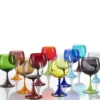 Set di 4 calici Burlesque rosso e mirtillo di Stefano Marcato