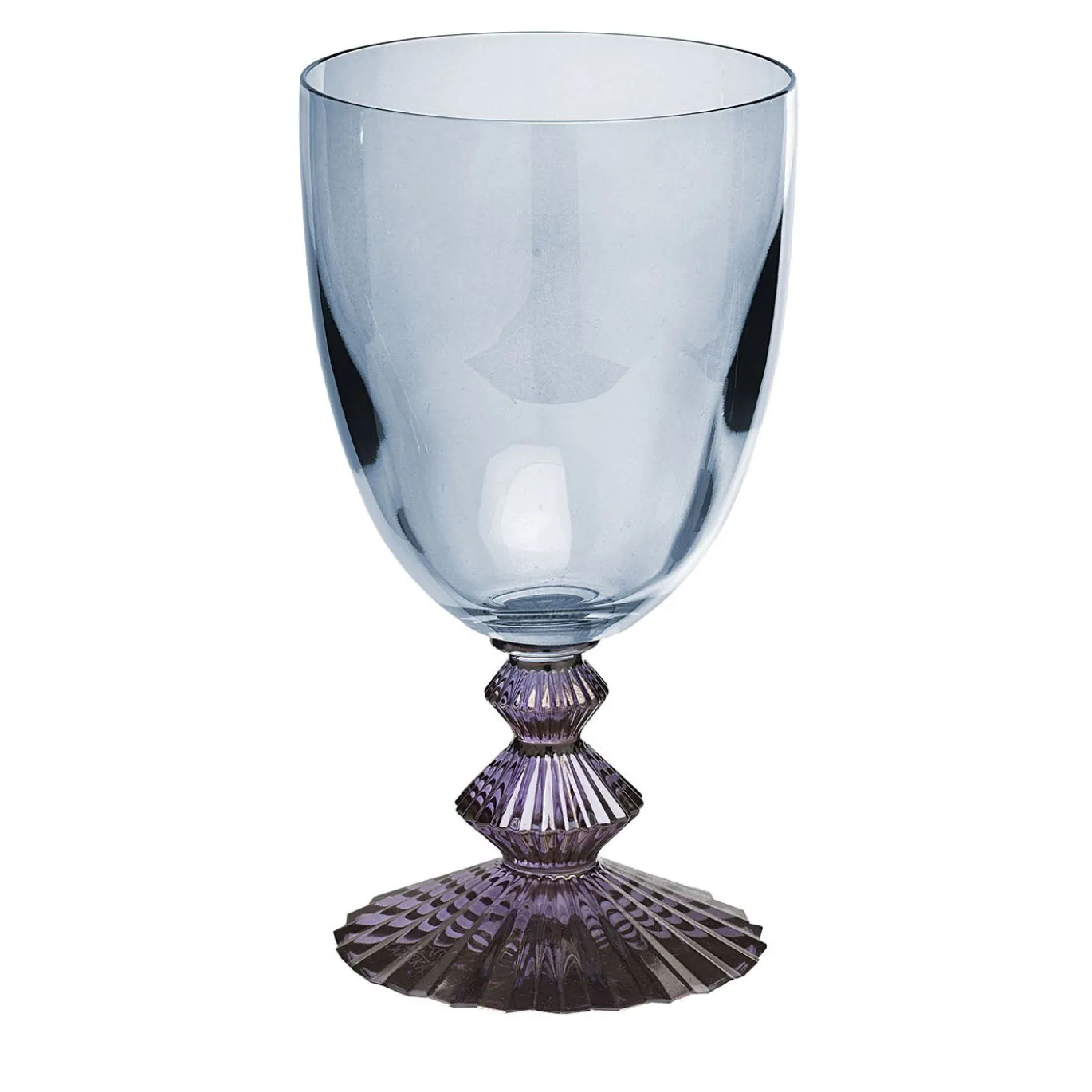 Set di 6 Calici da acqua Indaco in cristallo blu e ametista