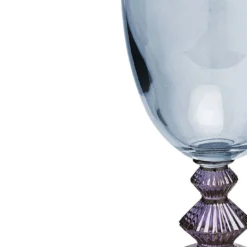 Set di 6 Calici da acqua Indaco in cristallo blu e ametista