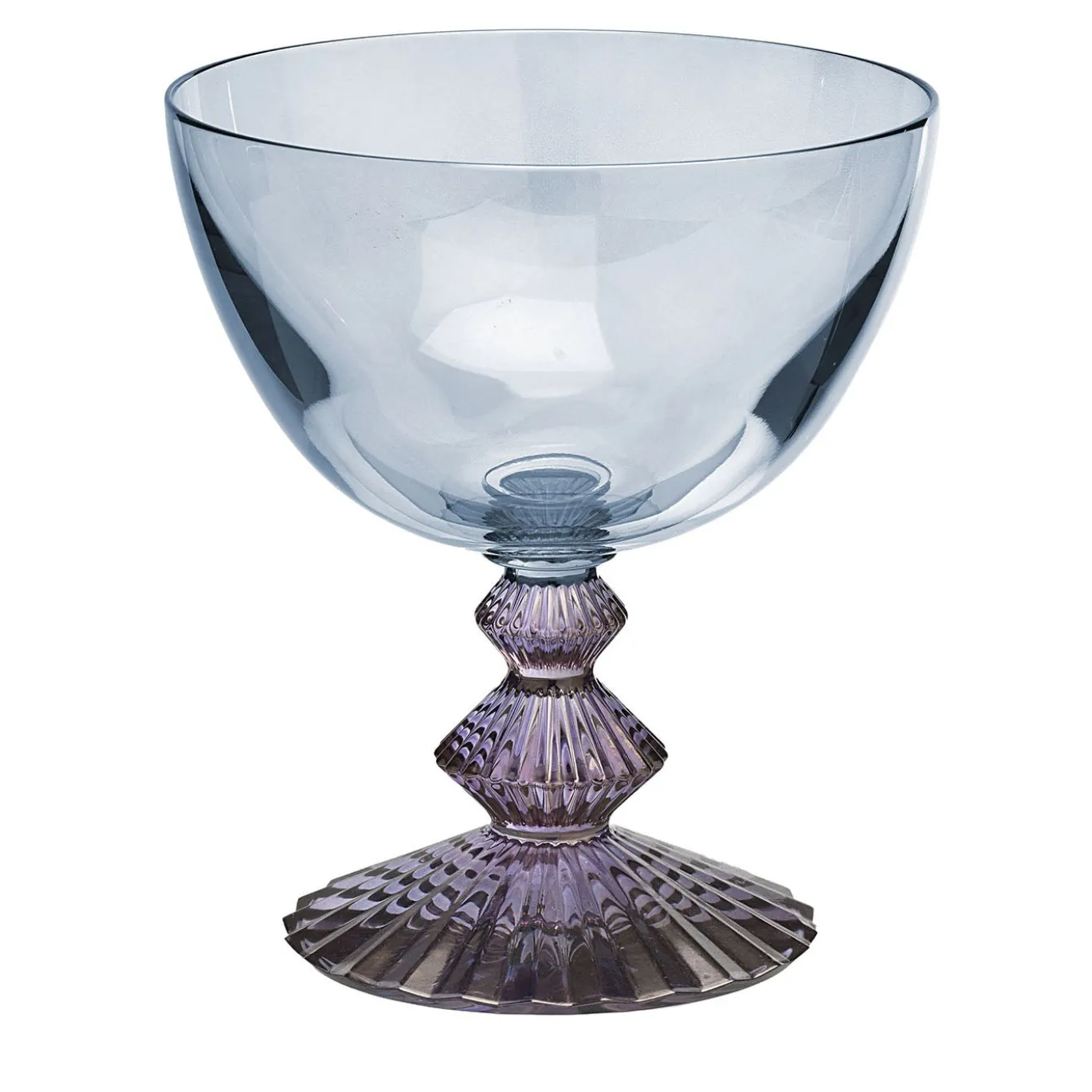 Set di 6 calici da champagne Indaco in cristallo Blu e ametista