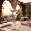 Set di 6 calici da martini con stelo trasparente