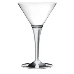 Set di 6 calici da martini con stelo trasparente