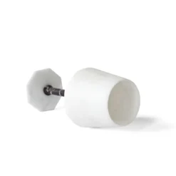 Set di 2 calici da vino in marmo bianco di Carrara