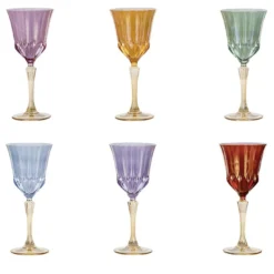 Set di 6 Calici da Vino in Vetro Doge
