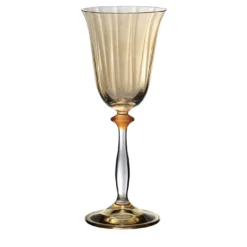 Set di 6 calici da vino in vetro ottico soffiato con sfumatura marrone Primula