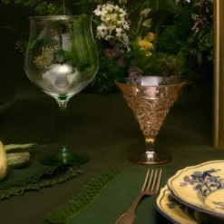 Set di 2 calici da vino rosso decorati a mano Taste
