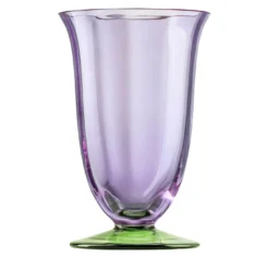 Set di 6 calici di vino twisted in Pesco Verde e viola