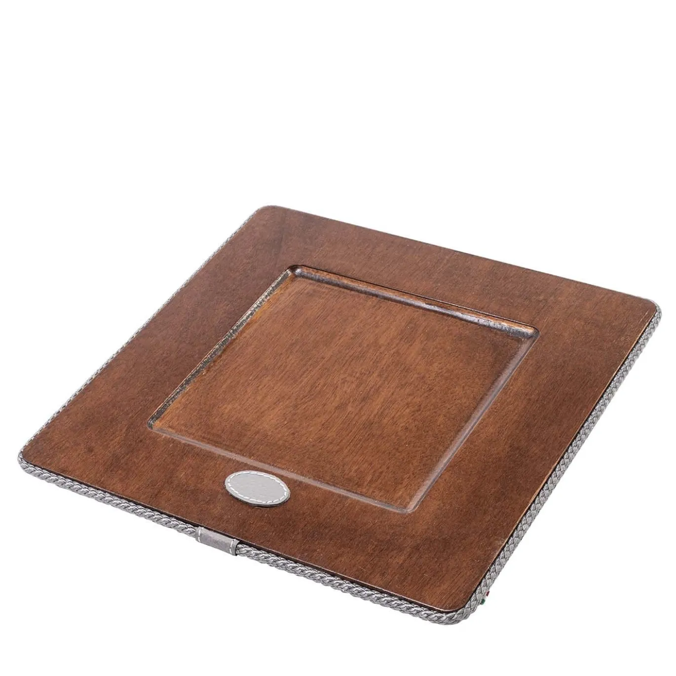 Set di 6 caricatori quadrati grigi in legno