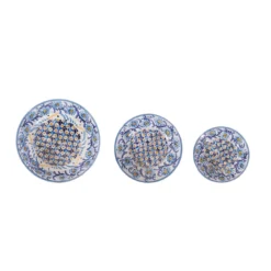 Set di 3 ciotole Fiore Azzurro di Lorenza Adami