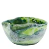 Set di 4 ciotole in ceramica con motivo in marmo verde per gelato