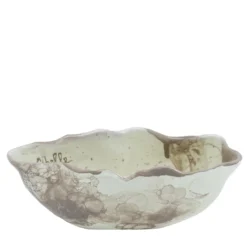 Set di 4 ciotole in ceramica con motivo di marmo avorio per insalata di frutta