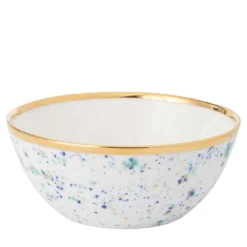 Set di 2 ciotole in marmo blu e bianco