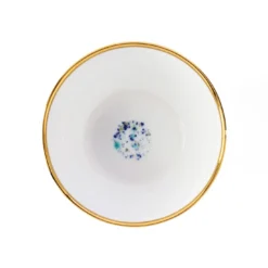 Set di 2 ciotole in marmo blu e bianco