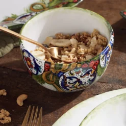 Set di 2 ciotole per cereali Christmas con decoro Ricco Deruta