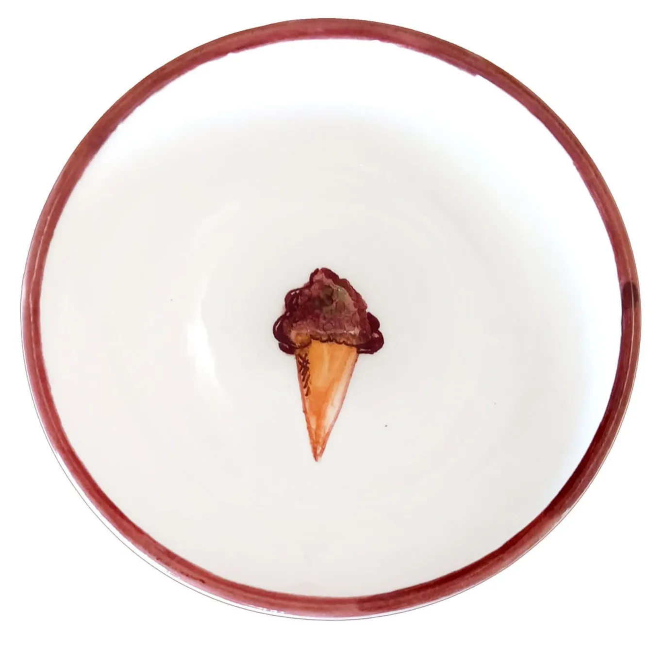 Set di 6 ciotole per gelato al cioccolato in ceramica