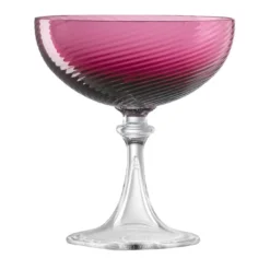 Set di 6 coppe da champagne twisted rosso Rubino