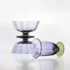 Set di 6 coppe da dessert in vetro Glicine Purple Twisted