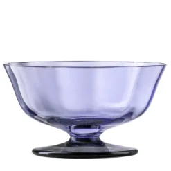 Set di 6 coppe da dessert in vetro Glicine Purple Twisted