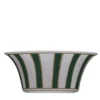 Set di 6 Coppette Frutta Striche Verdi in Porcellana Verde