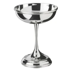 Set di 2 coppette per gelato Spiga di Grano in metallo argentato
