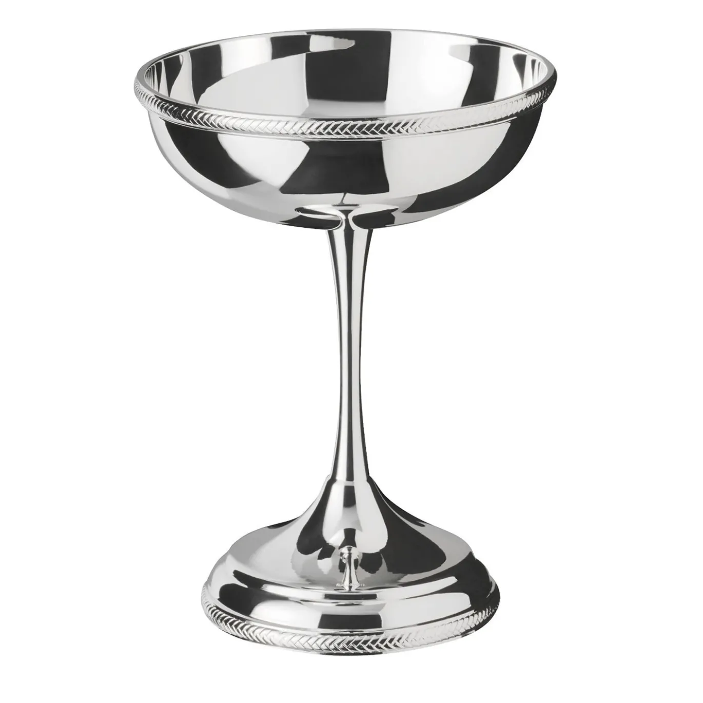 Set di 2 coppette per gelato Spiga di Grano in metallo argentato