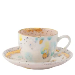 Set di due tazze da caffè e piattino Dafne