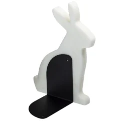Set di 2 fermalibri Bunny in bianco di Carrara di Alessandra Grasso