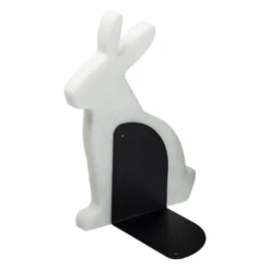 Set di 2 fermalibri Bunny in bianco di Carrara di Alessandra Grasso
