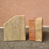 Set di 2 Fermalibri D-ENDS in Travertino Romano e Persiano