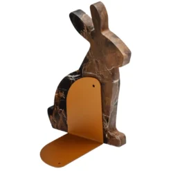 Set di 2 fermalibri neri e oro Bunny di Alessandra Grasso