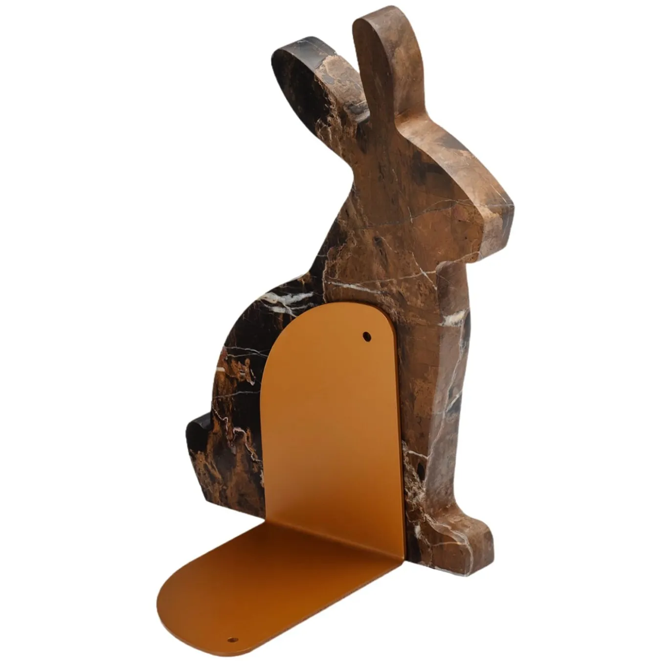 Set di 2 fermalibri neri e oro Bunny di Alessandra Grasso