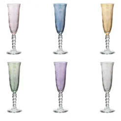 Set di 6 flauti Perle Polychrome a fantasia