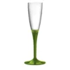 Set di 6 flûte da champagne con gambo verde