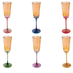 Set di 6 flûte da champagne Madagascar