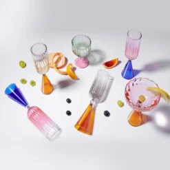 Set di 2 Flûte in Vetro Calypso di Serena Confalonieri