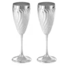 Set di 2 Flûte Twisted placcati argento