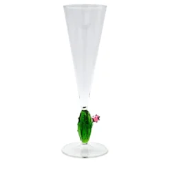 Set di 4 flute Cactus Mania in verde