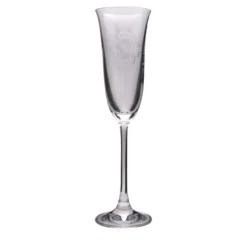 Set di 6 flute da champagne con monogramma