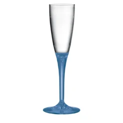 Set di 6 flute da champagne con stelo Sapphyre Blue