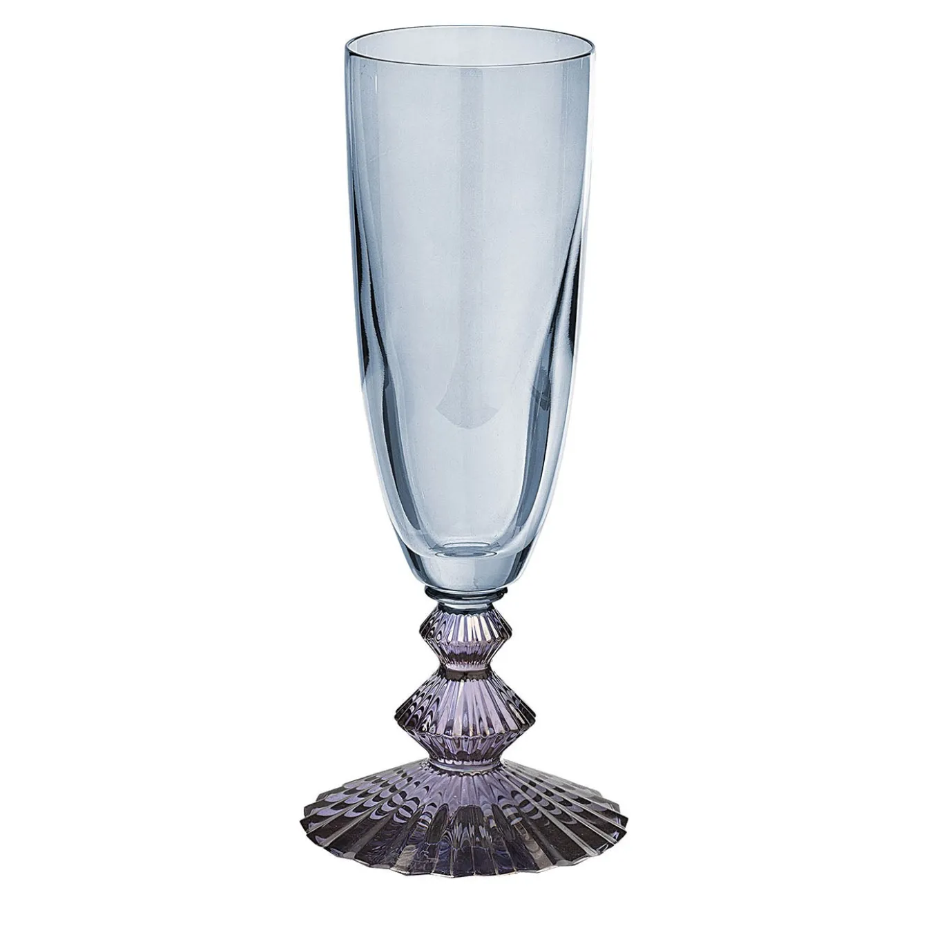 Set di 6 flute Indaco in cristallo Blu e Ametista