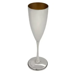 Set di 6 Flute in Ottone Oro e Argento per Champagne