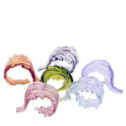 Set di 6 foglie colorate portatovaglioli