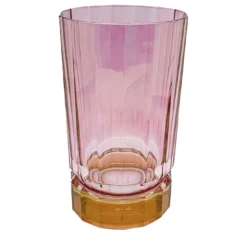 Set di 2 grandi bicchieri tumbler rosso-rosa con base di Duccio