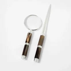 Set di lenti d'ingrandimento e tagliacarte