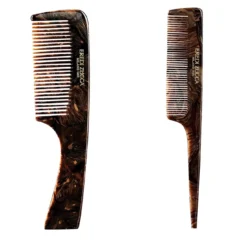 Set di 2 pettinini per capelli con coda e impugnatura