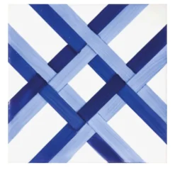 Set di 25 piastrelle Bauhaus blu tipo 6